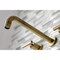 Kingston Brass Roman Tub Faucet, Antique Brass, Wall Mount KS8023CML - alternate 5